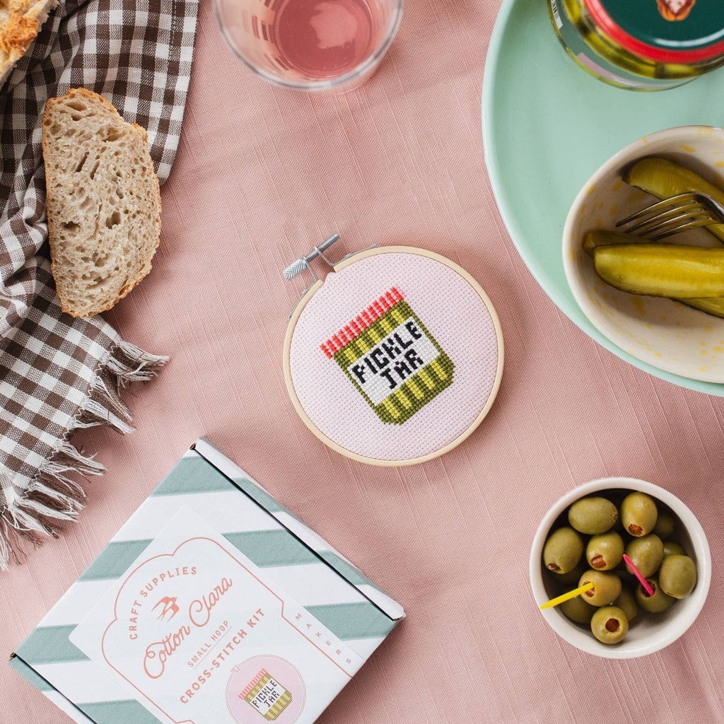 Pickle Jar Cross Stitch Kit