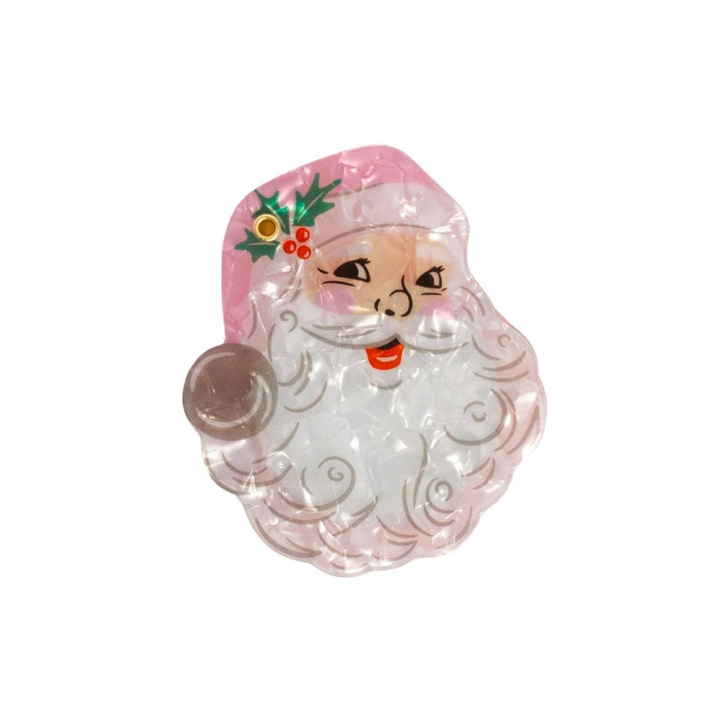 Pink Santa Compact Mirror