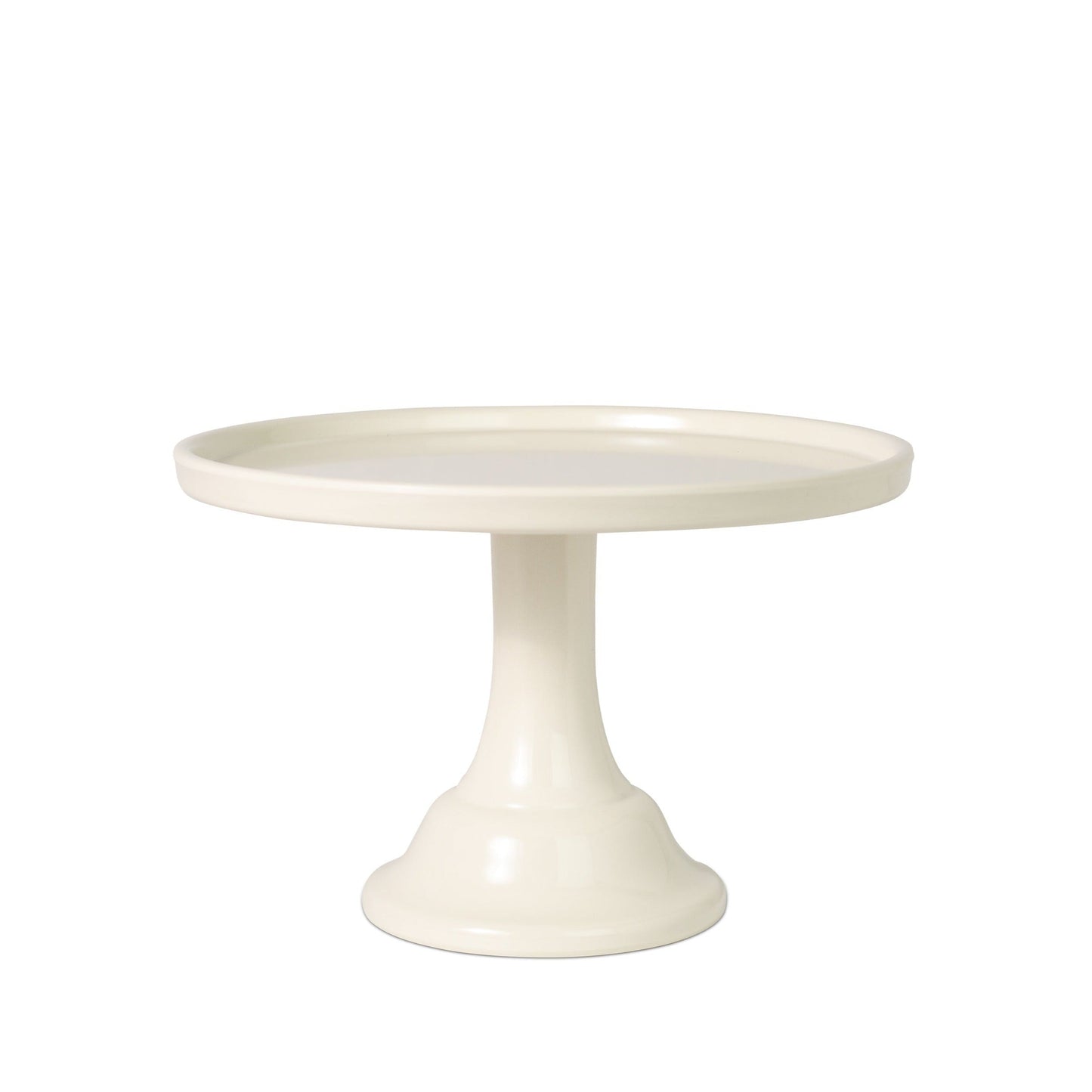 Small Linen White Melamine Cake Stand