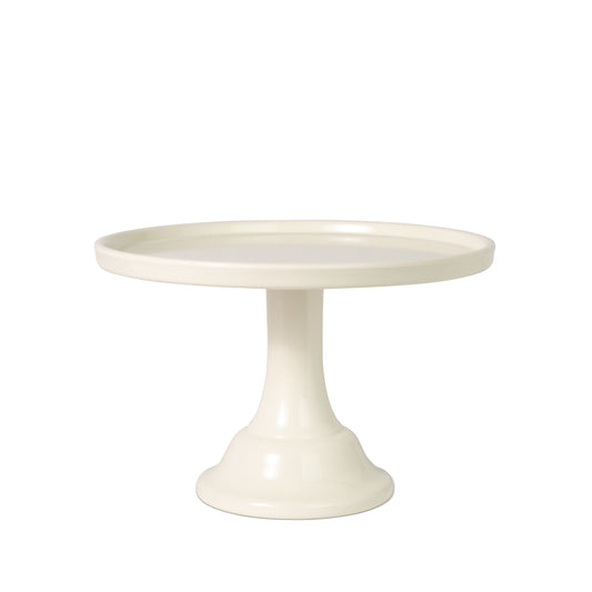 Small Linen White Melamine Cake Stand