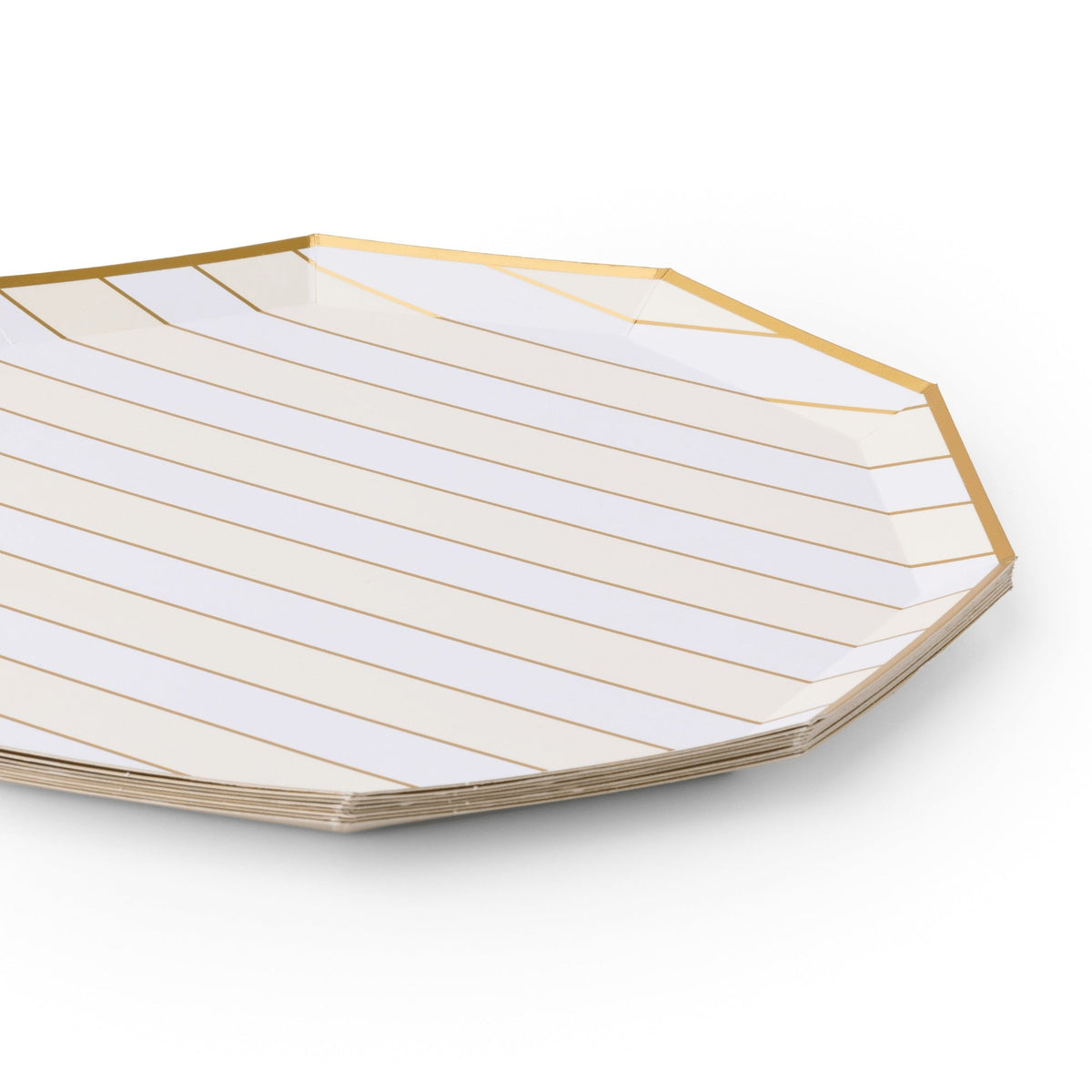 Champagne Fizz Signature Cabana Stripe Plates