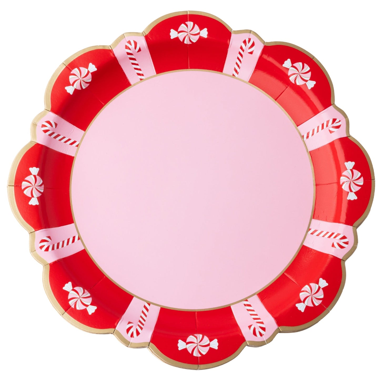 Classic Christmas Peppermint Candy Dinner Plates