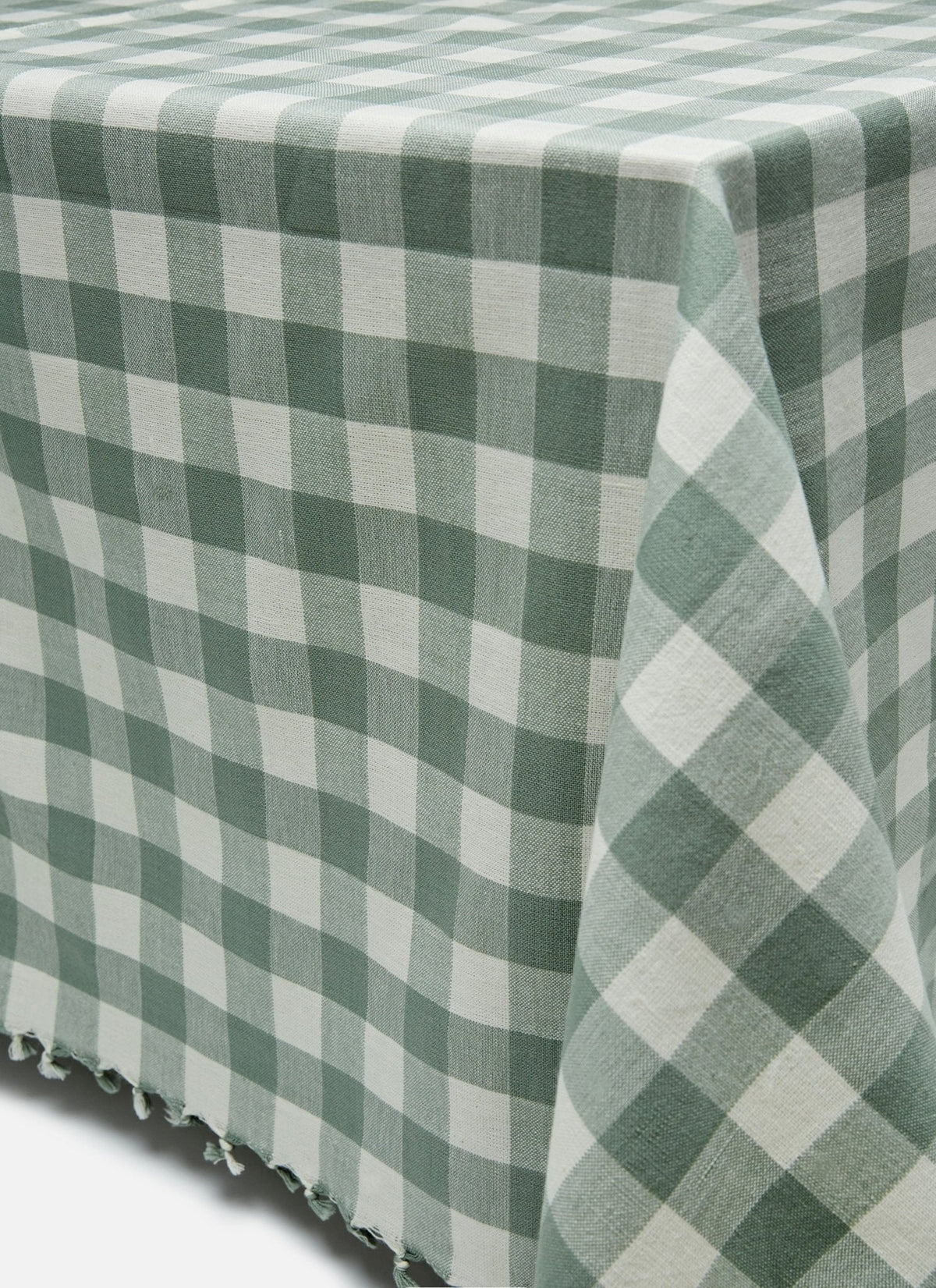 Gingham Sage Tablecloth