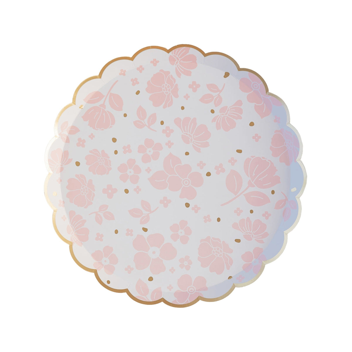 Petal Pink Elegant Floral Dessert Plates