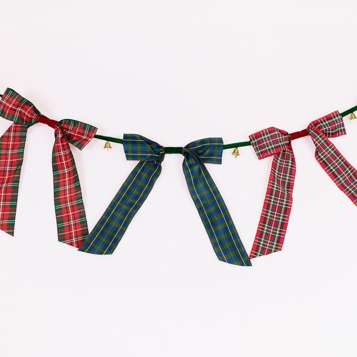 Plaid Bow Bell Garland