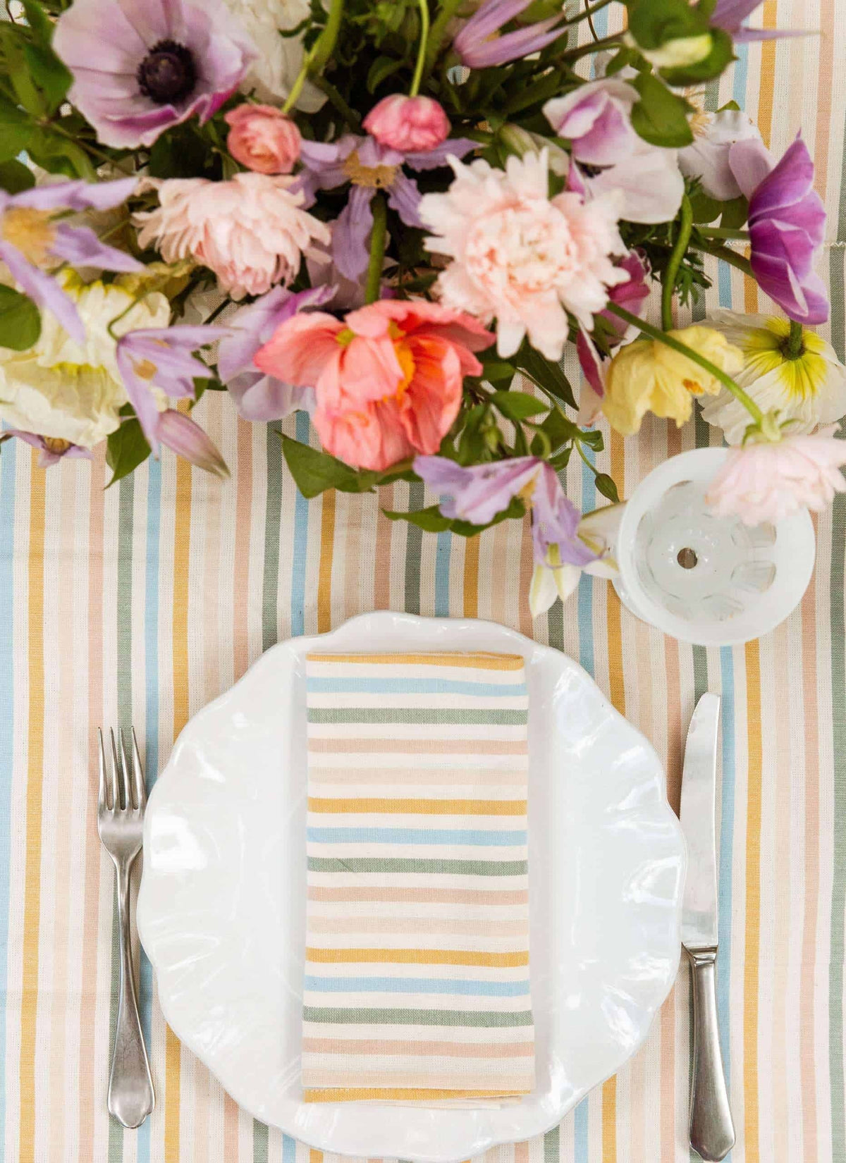 Multi Stripe Spring Pastel Napkins
