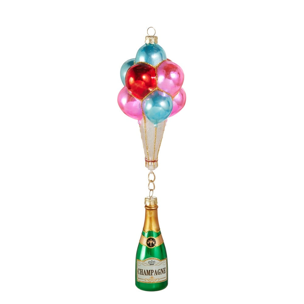 Balloons and Champagne Glass Ornament
