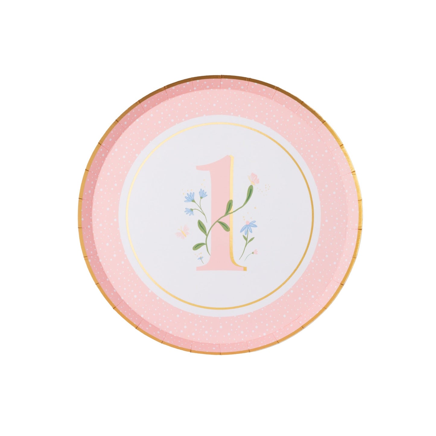 1st Birthday Petal Pink Small Plates
