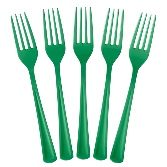 Green Plastic Forks