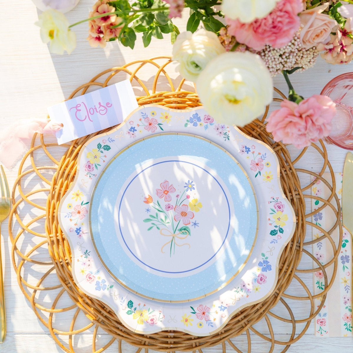 Multicolor Elegant Floral Dinner Plates