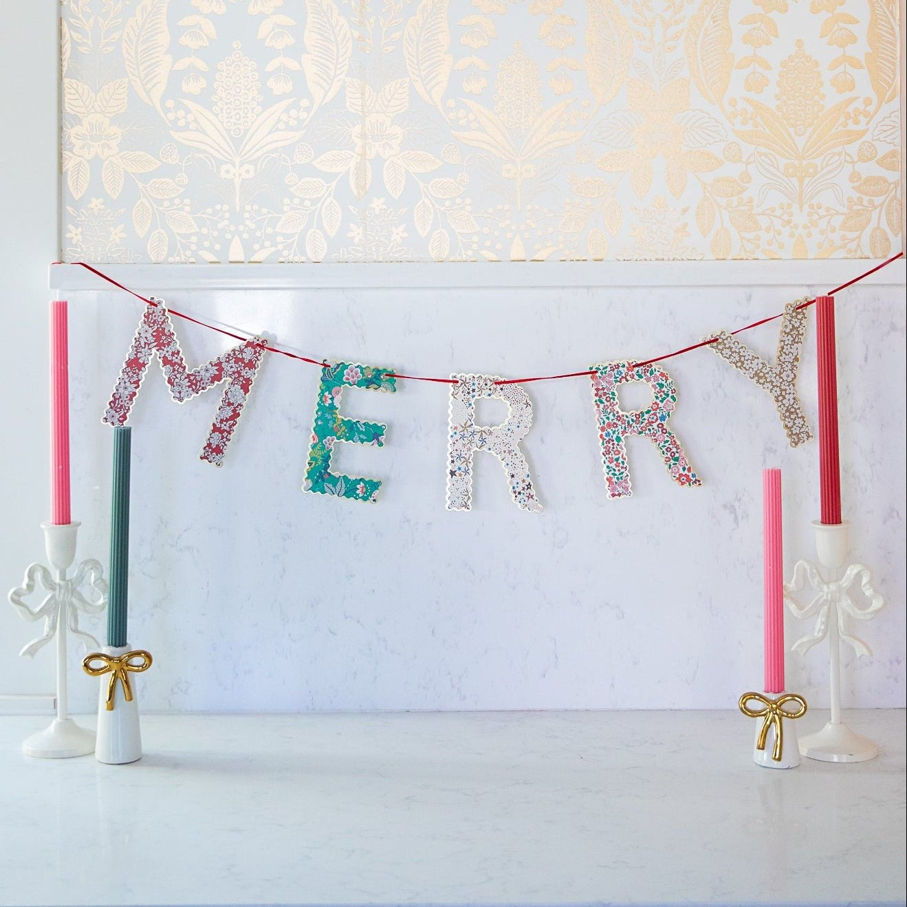 Meri Meri X Liberty Merry Christmas Garland Set