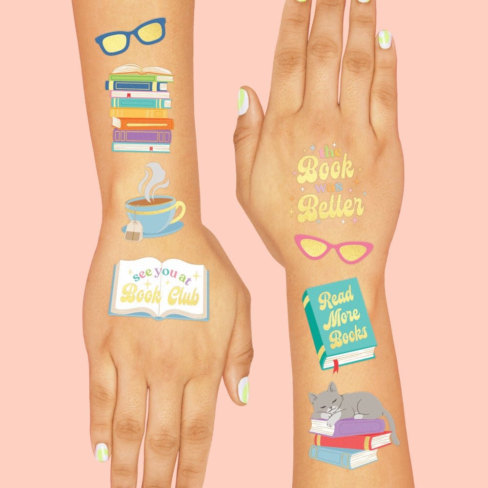 Book Lover Temporary Tattoos