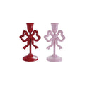 Medium Cast Iron Bow Taper Candle Holder