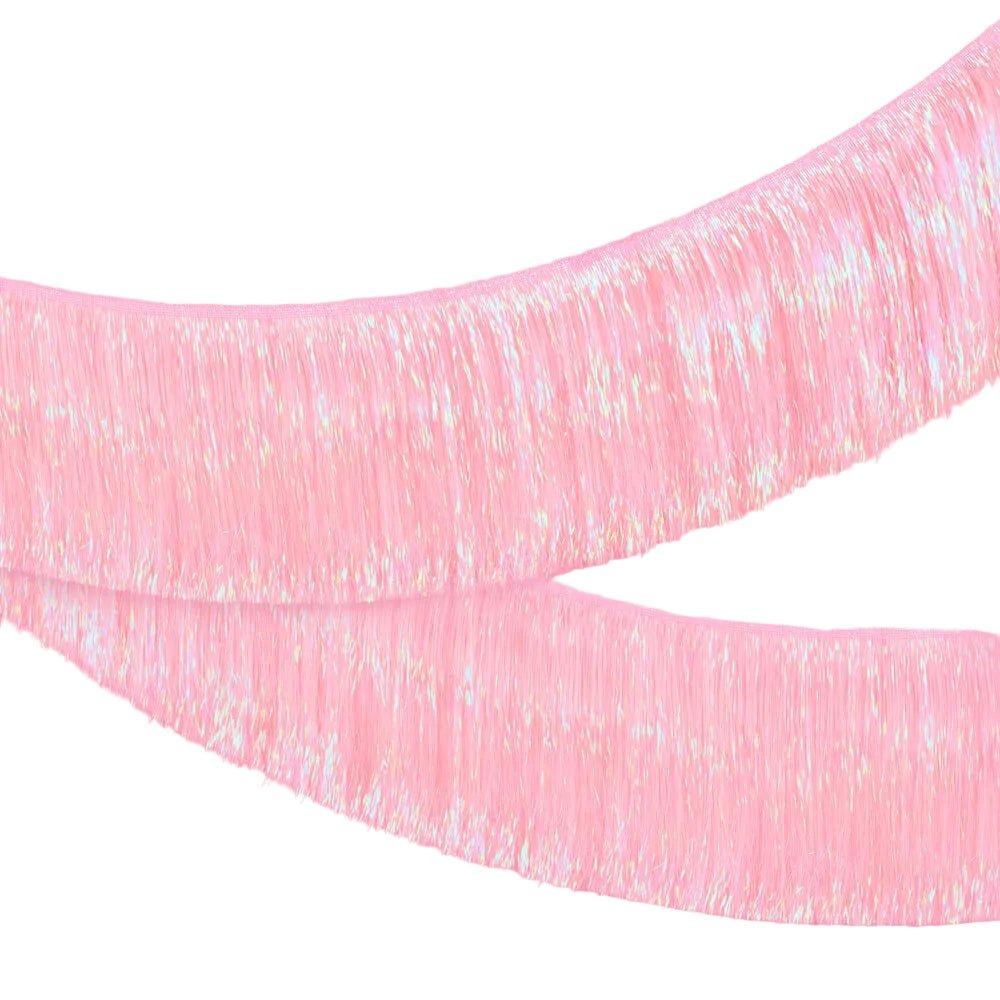 Light Pink Iridescent Fringe Banner