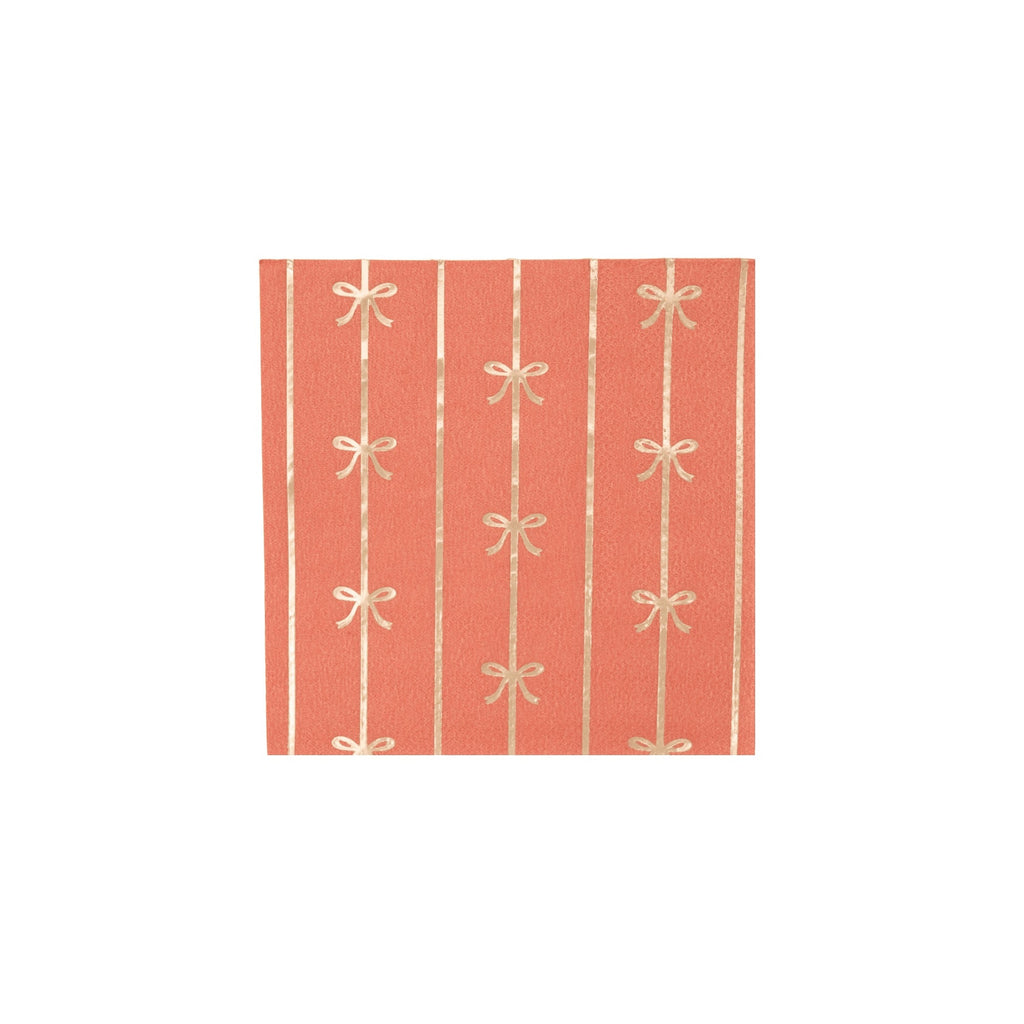 Sunkissed Orange Signature Bow Small Napkins