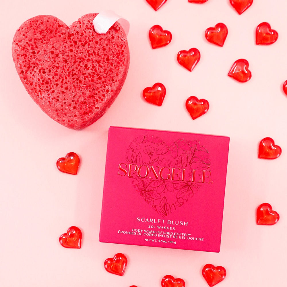 Scarlet Blush Heart Buffer Sponge
