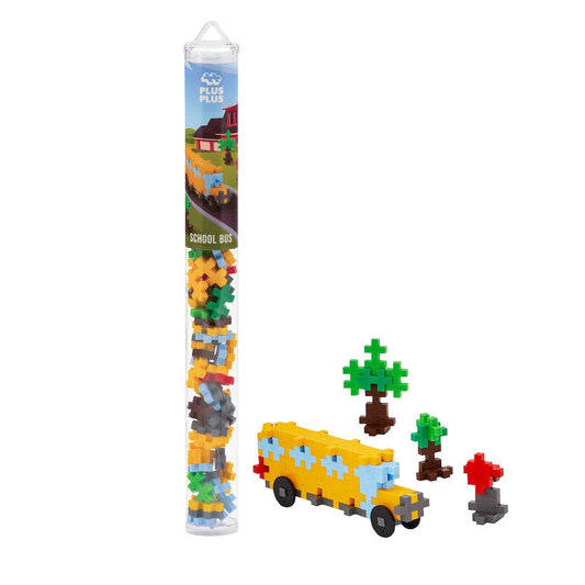 School Bus Plus Plus Puzzle Toy