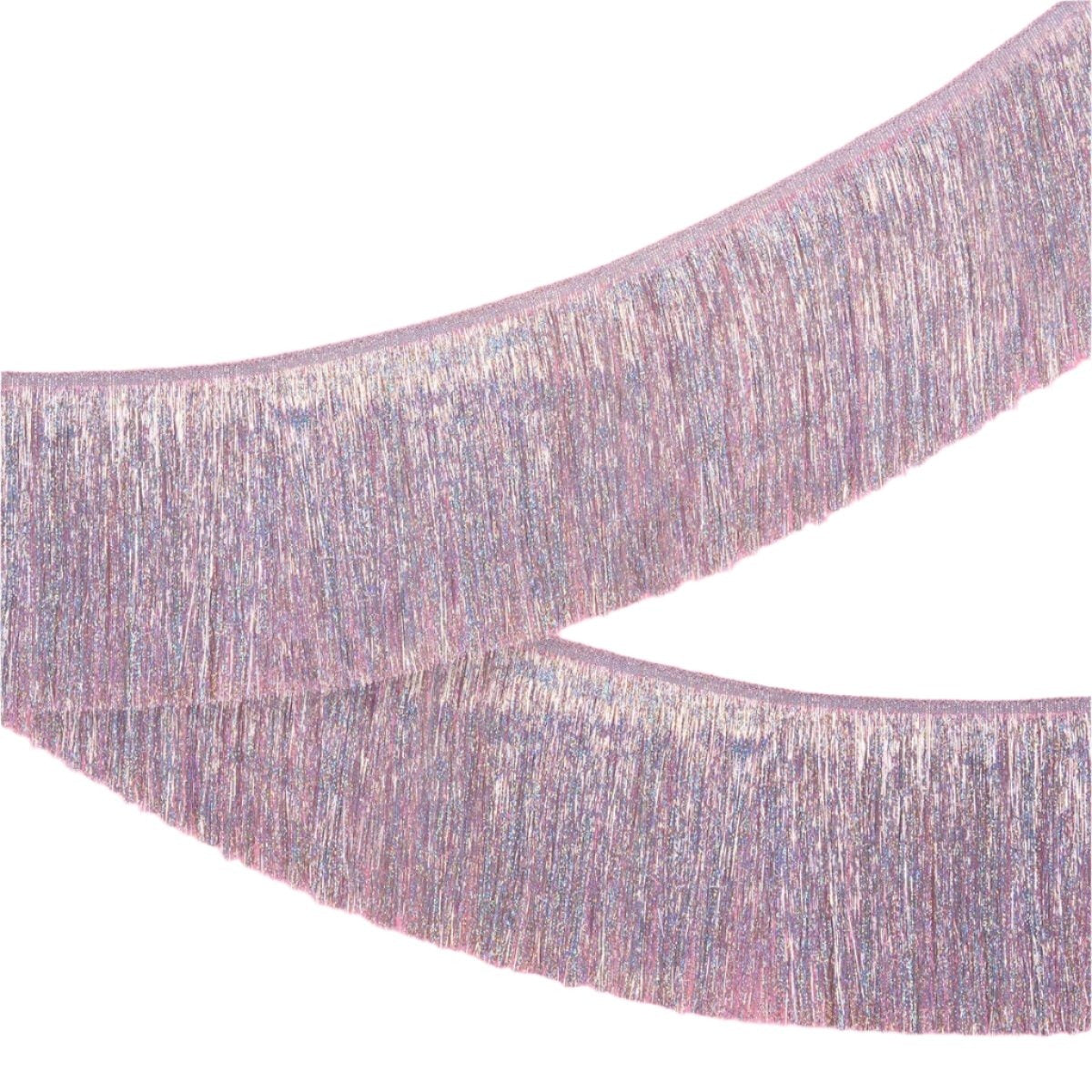 Silver Iridescent Fringe Foil Banner