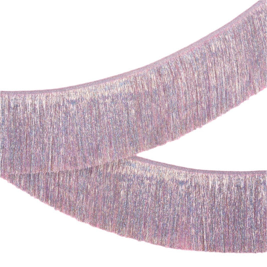 Silver Iridescent Fringe Foil Banner