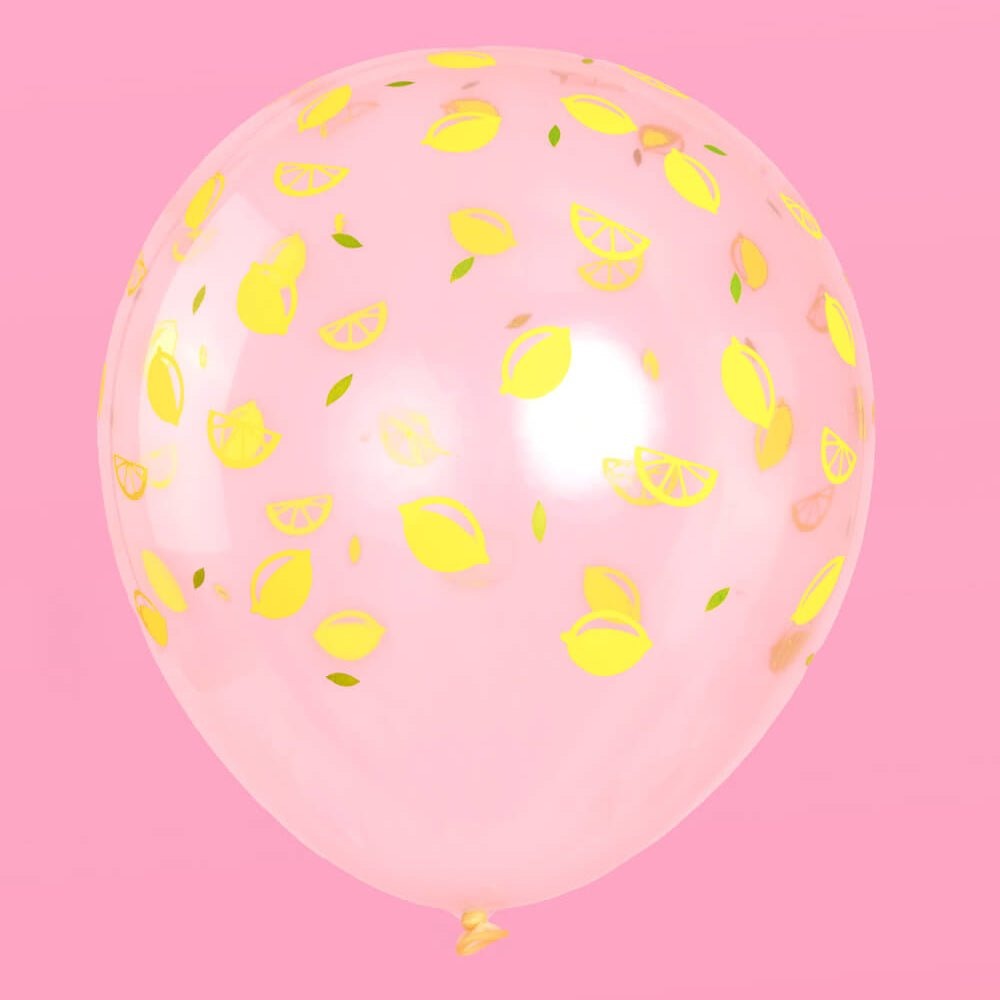 Lemon Printed Latex Balloon Set