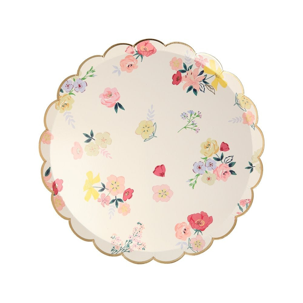 English Garden Floral Plates
