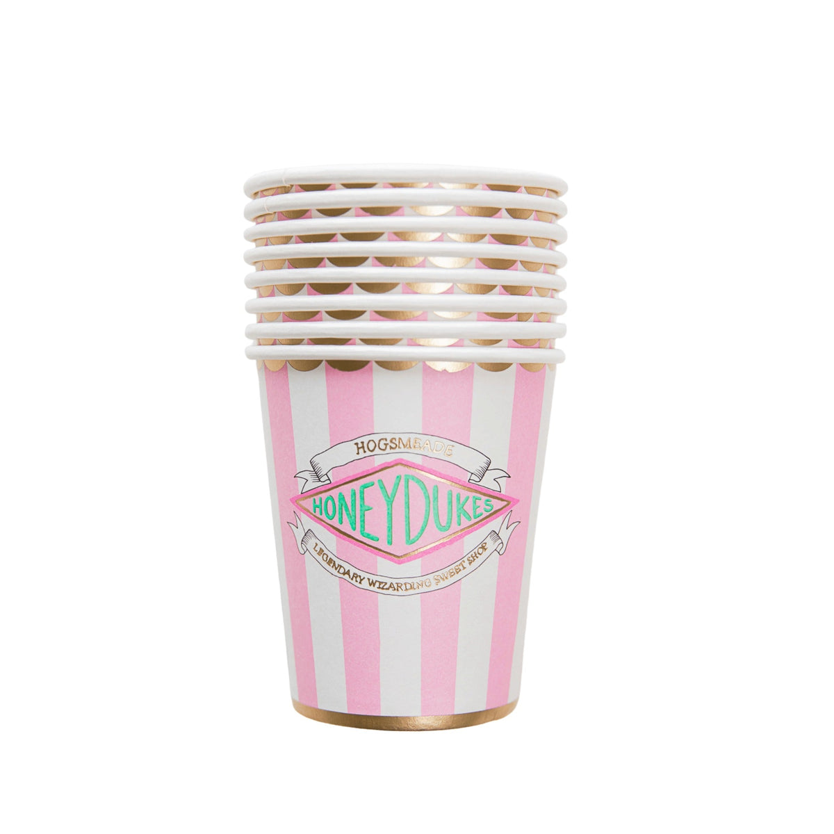 Harry Potter X Bonjour Fete Honeydukes Pink Stripe Cups