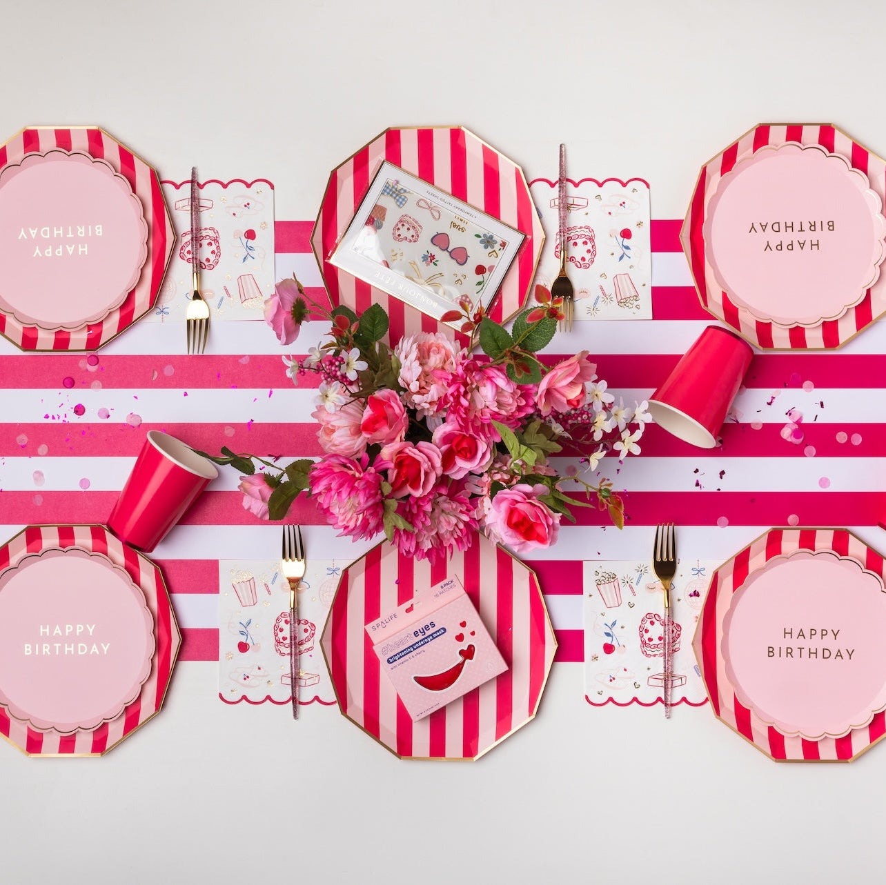 Haute Pink Signature Cabana Stripe Table Runner