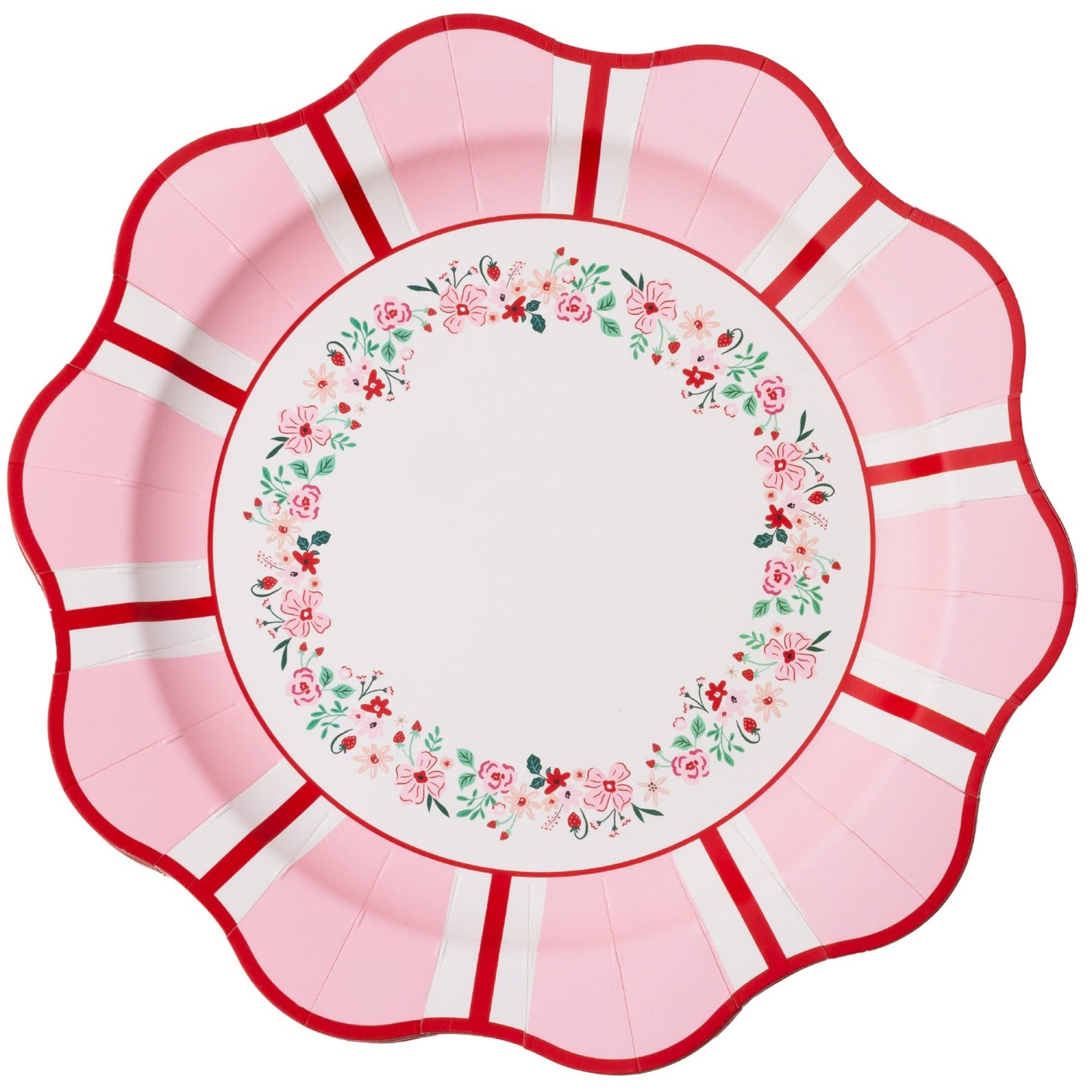 Pink & Red Floral Dinner Plates