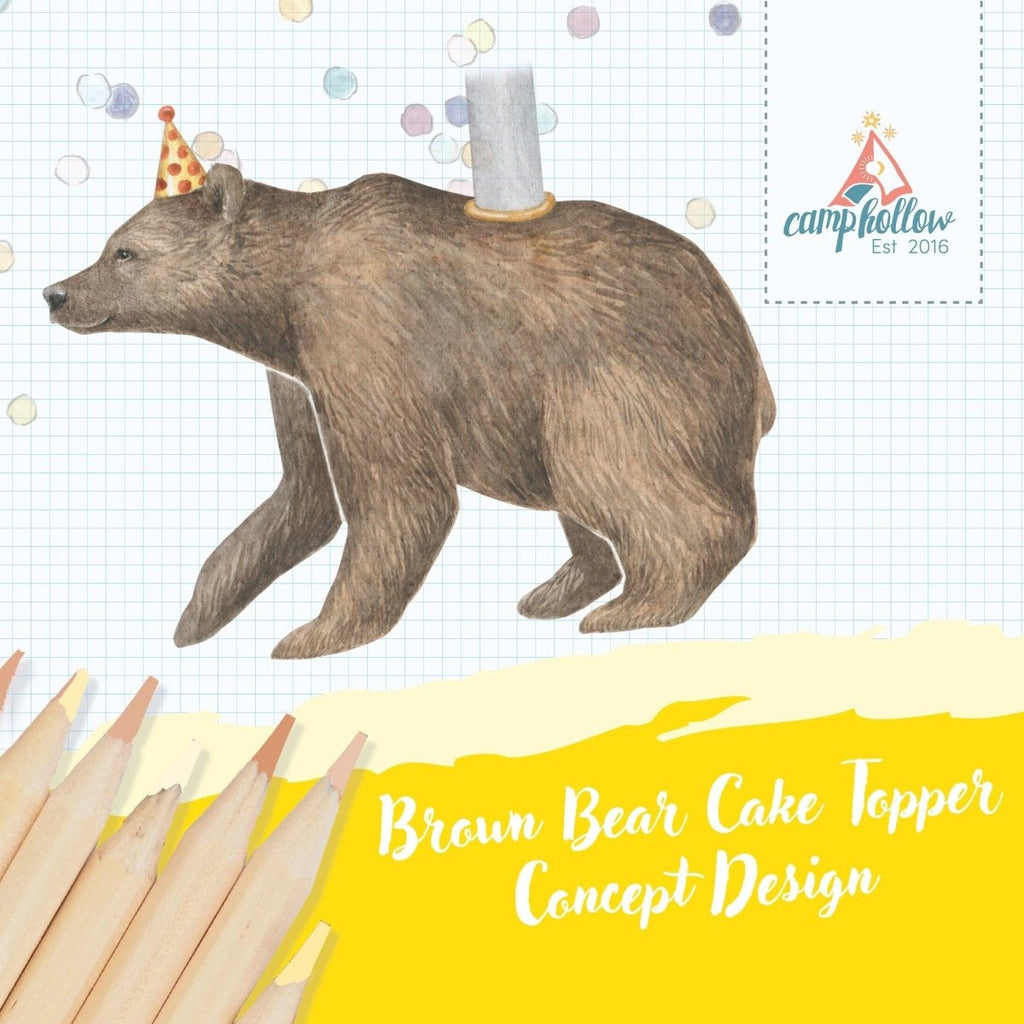 Brown Bear Birthday Candle Holder
