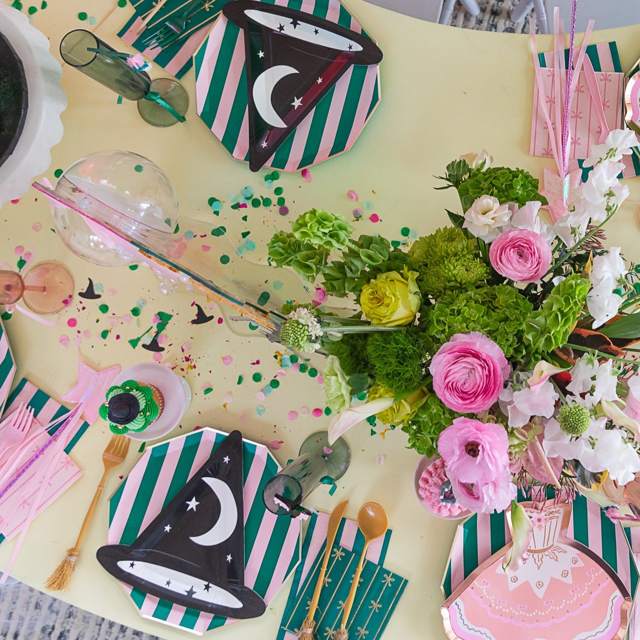 Pink & Green Signature Cabana Stripe Large Plates