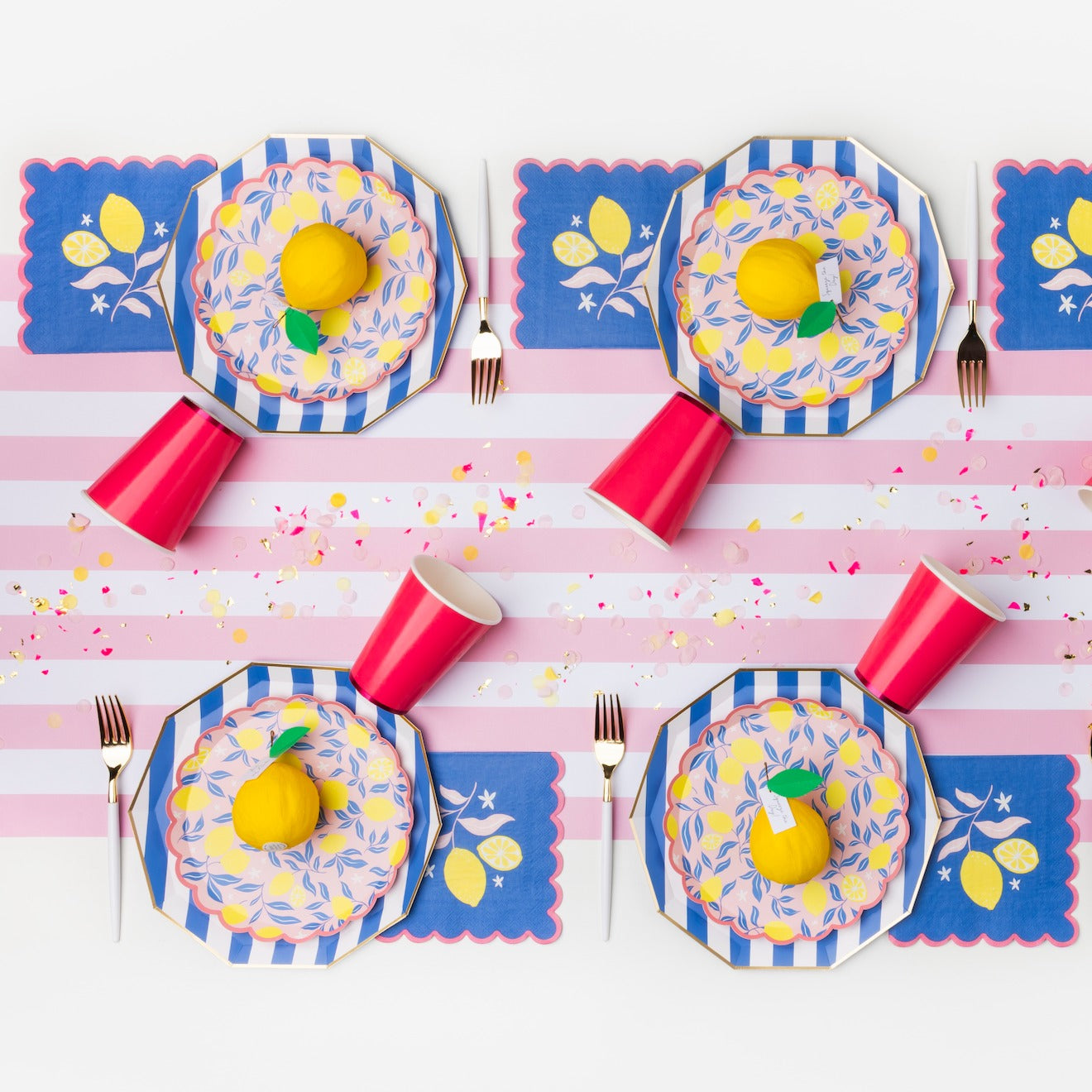 Petal Pink Signature Cabana Stripe Table Runner