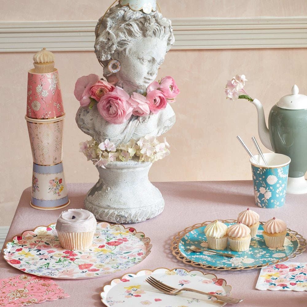 English Garden Floral Party Cups