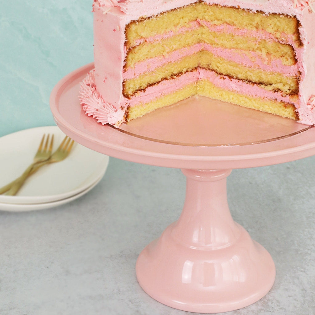 Large Peony Pink Melamine Cake Stand