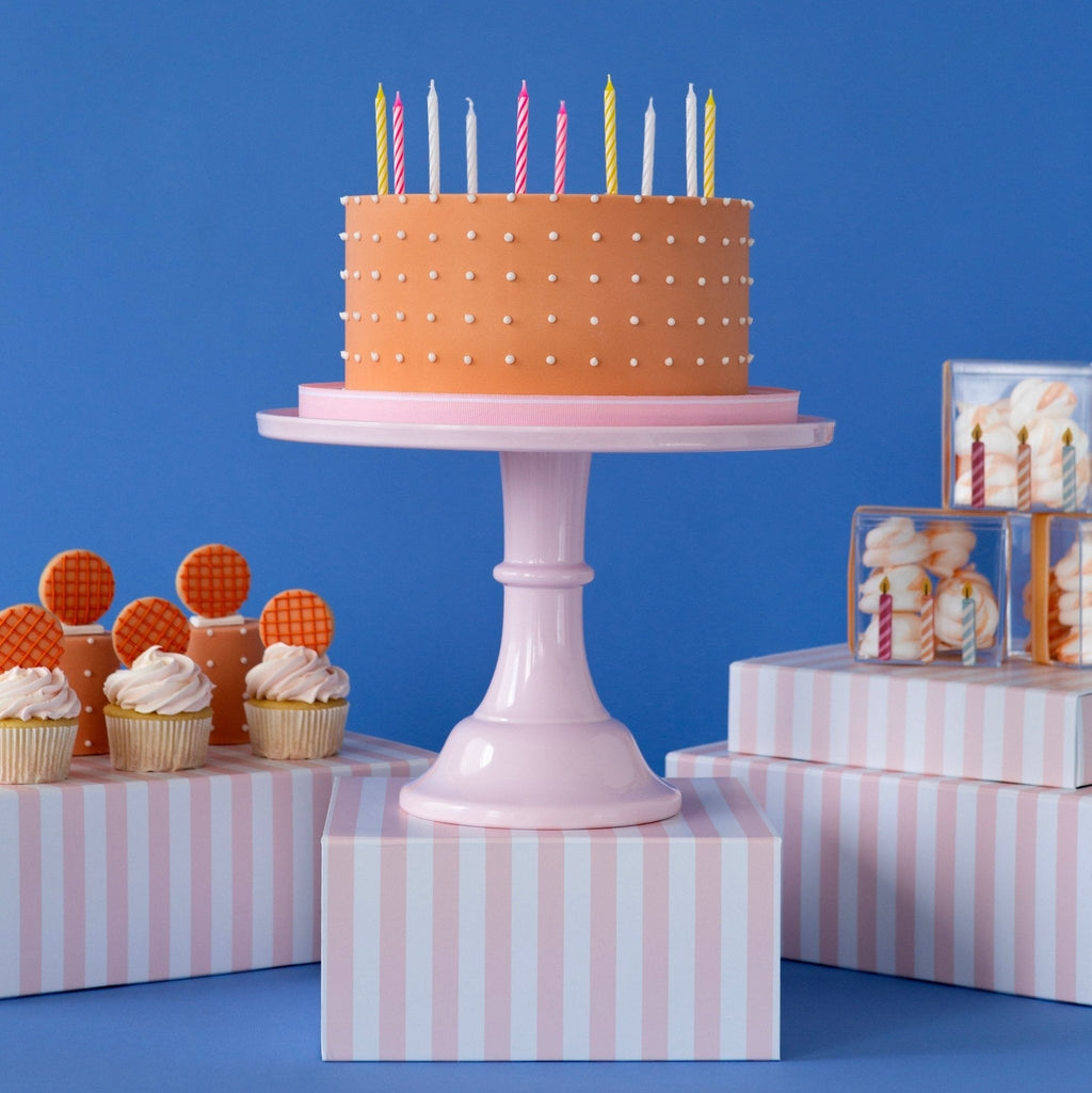 Petal Pink Cabana Stripe Display Box Risers