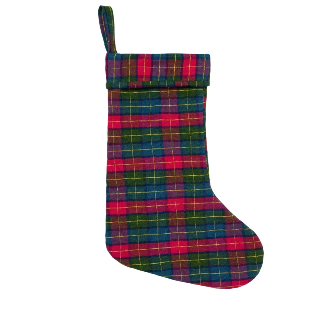 Holly Plaid Quilted Stocking