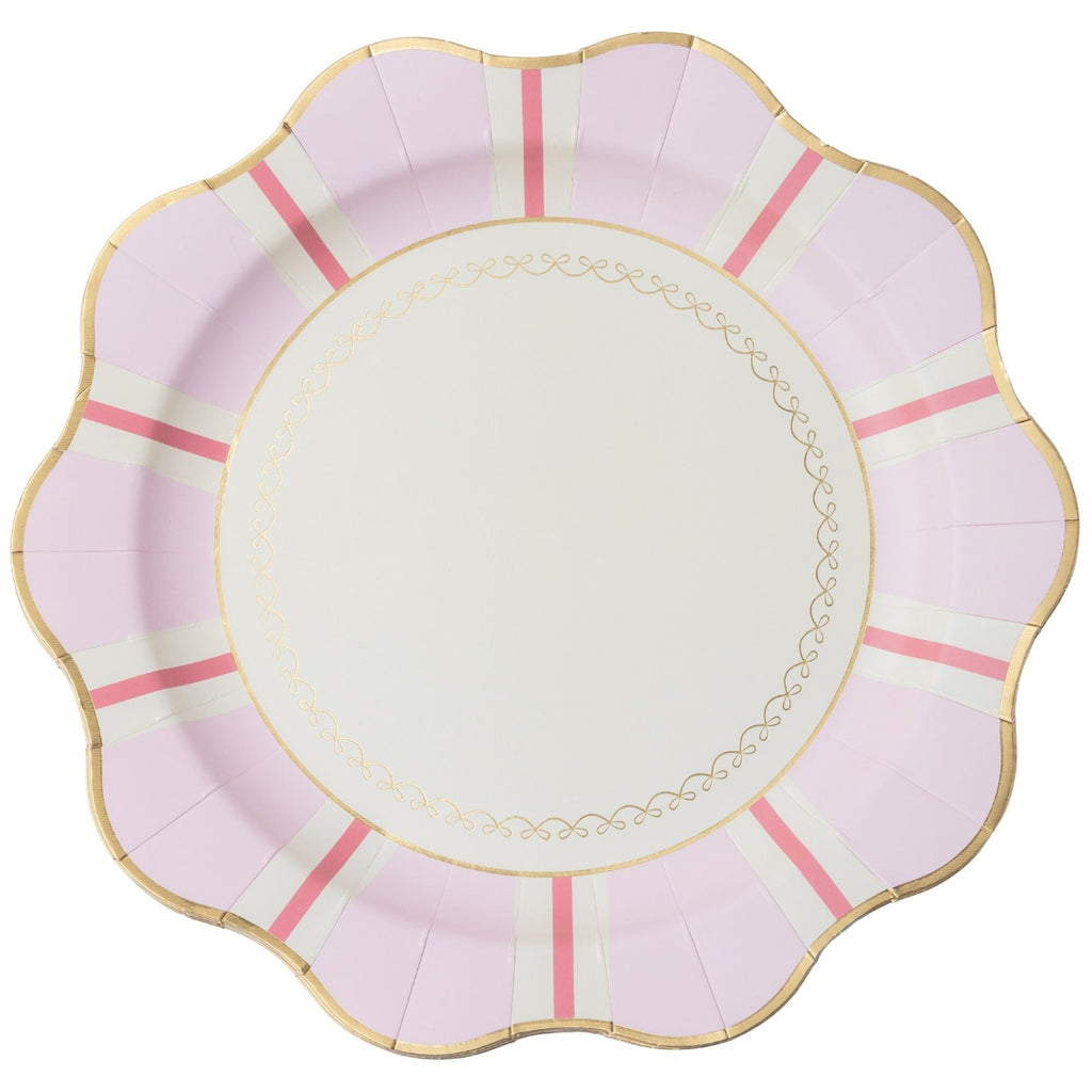 Petal Pink Regency Stripe Dinner Plates