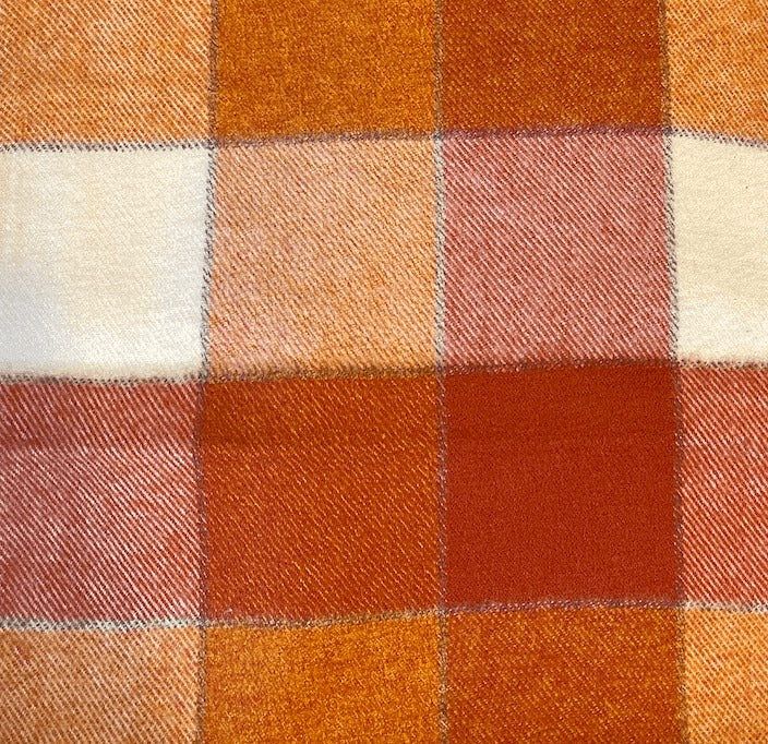 Pumpkin Spice Plaid Flannel Lady Bow Collar