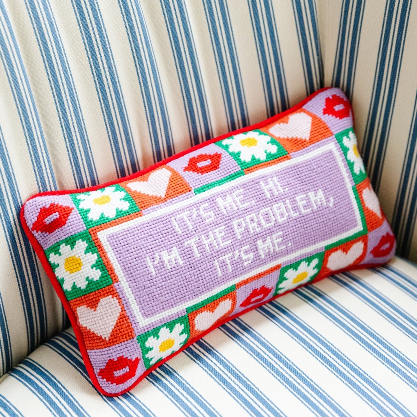 It's Me Needlepoint Pillow