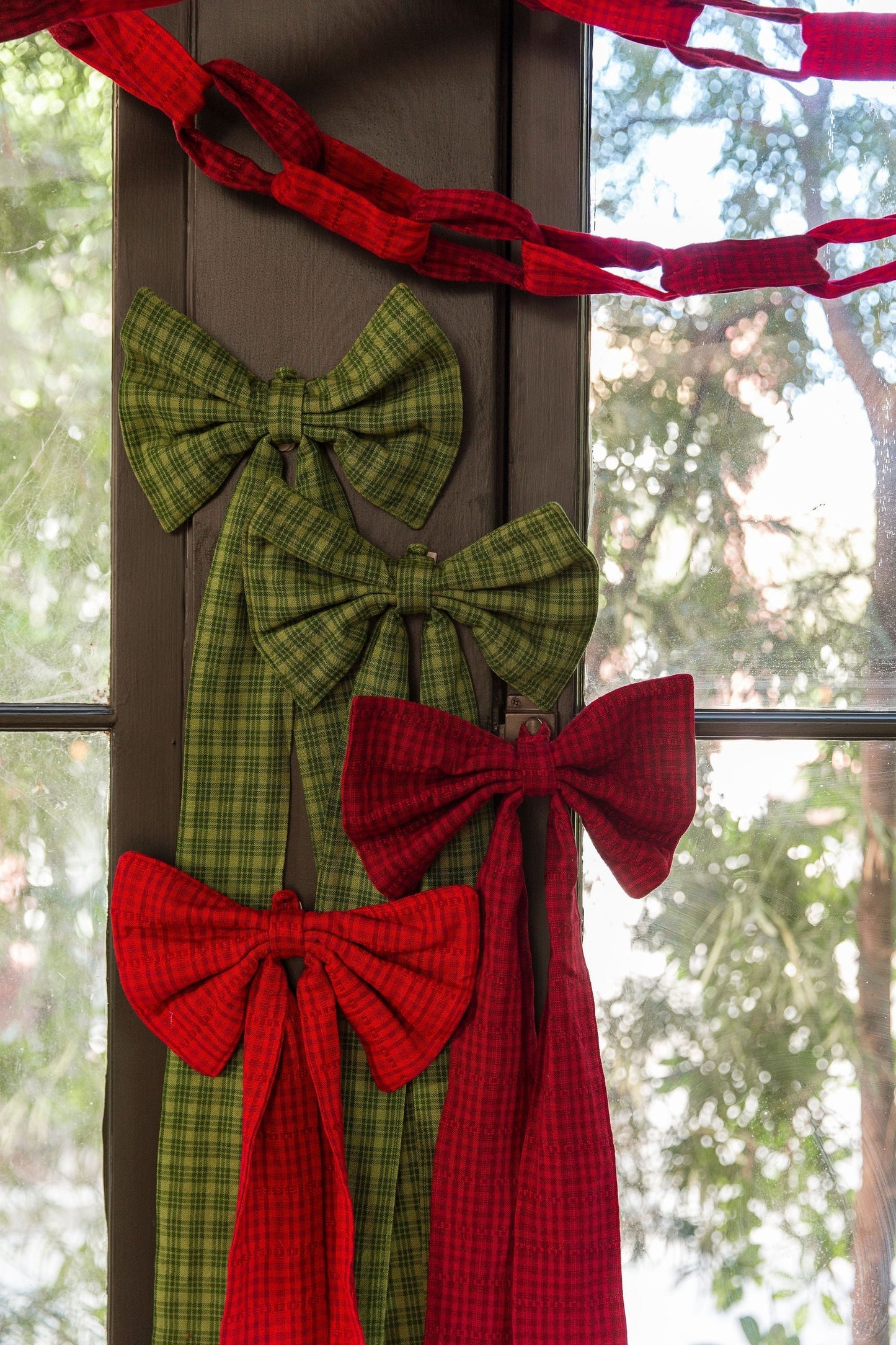 KATHERINE PLAID - Evergreen Fabric Bow