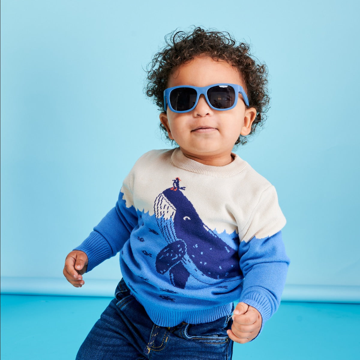 Kids Blue Eco Aviator Sunglasses