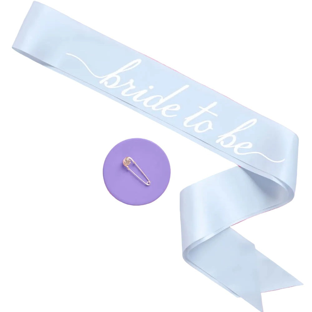 Something Blue Sash - blue satin sash