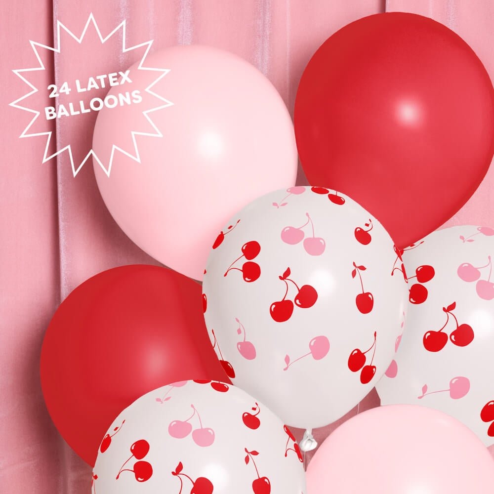 Pink & Red Cherry Balloon Set