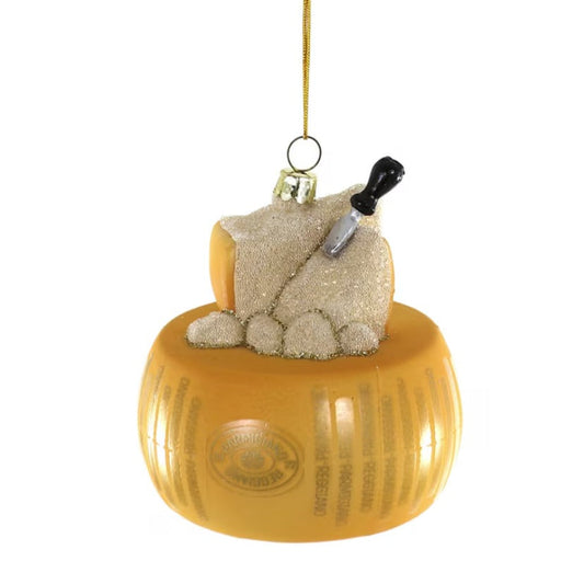 Wheel of Parmigiano Reggiano Glass Ornament by Cody Foster