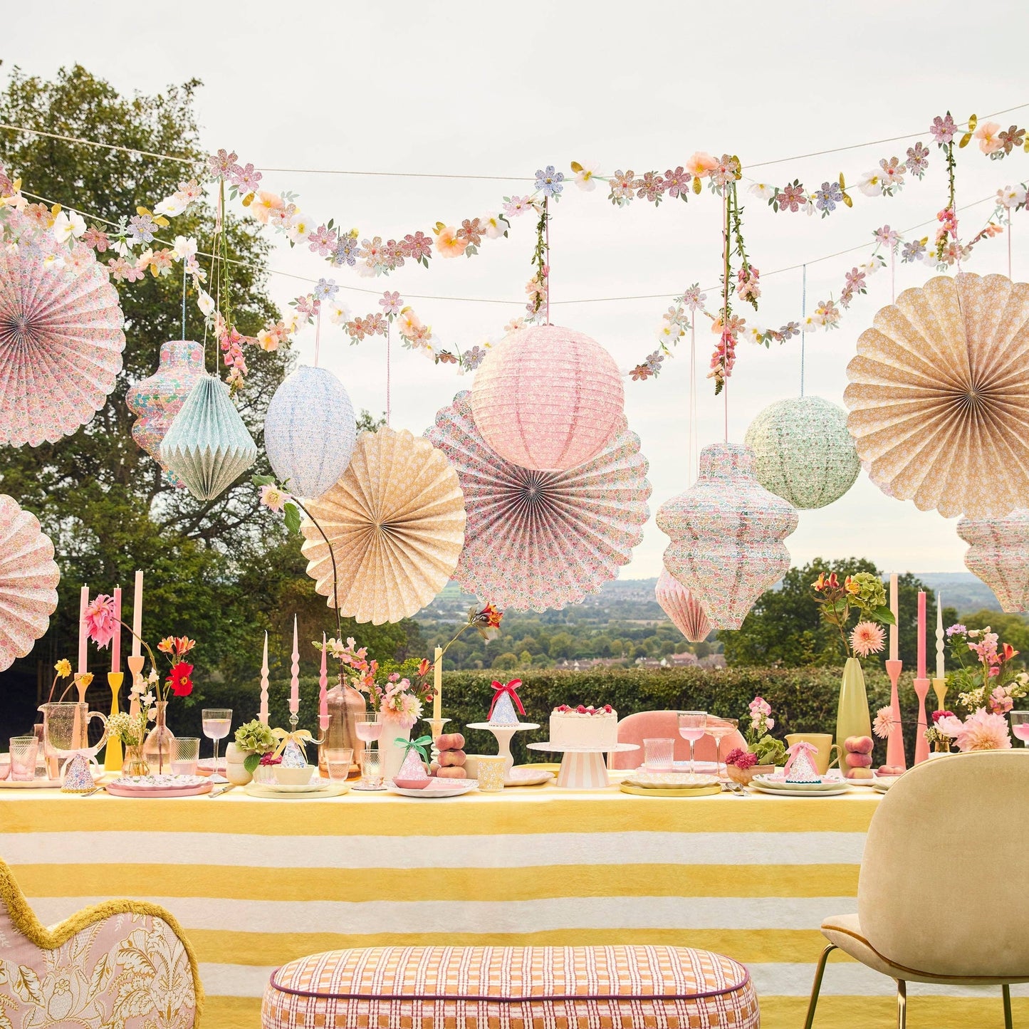 Meri Meri X Liberty Giant Pinwheel Decorations