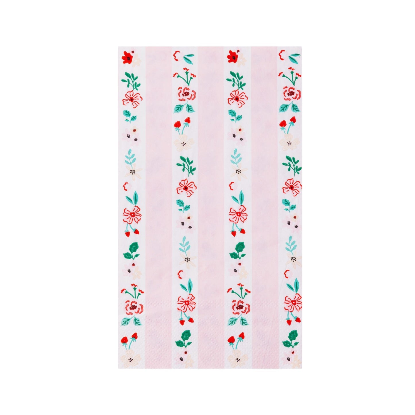 Pink & Red Floral Stripe Guest Towels