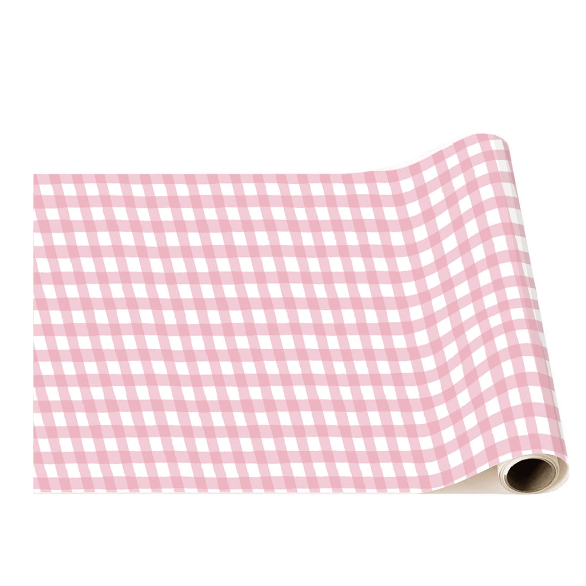 Petal Pink Gingham Table Runner