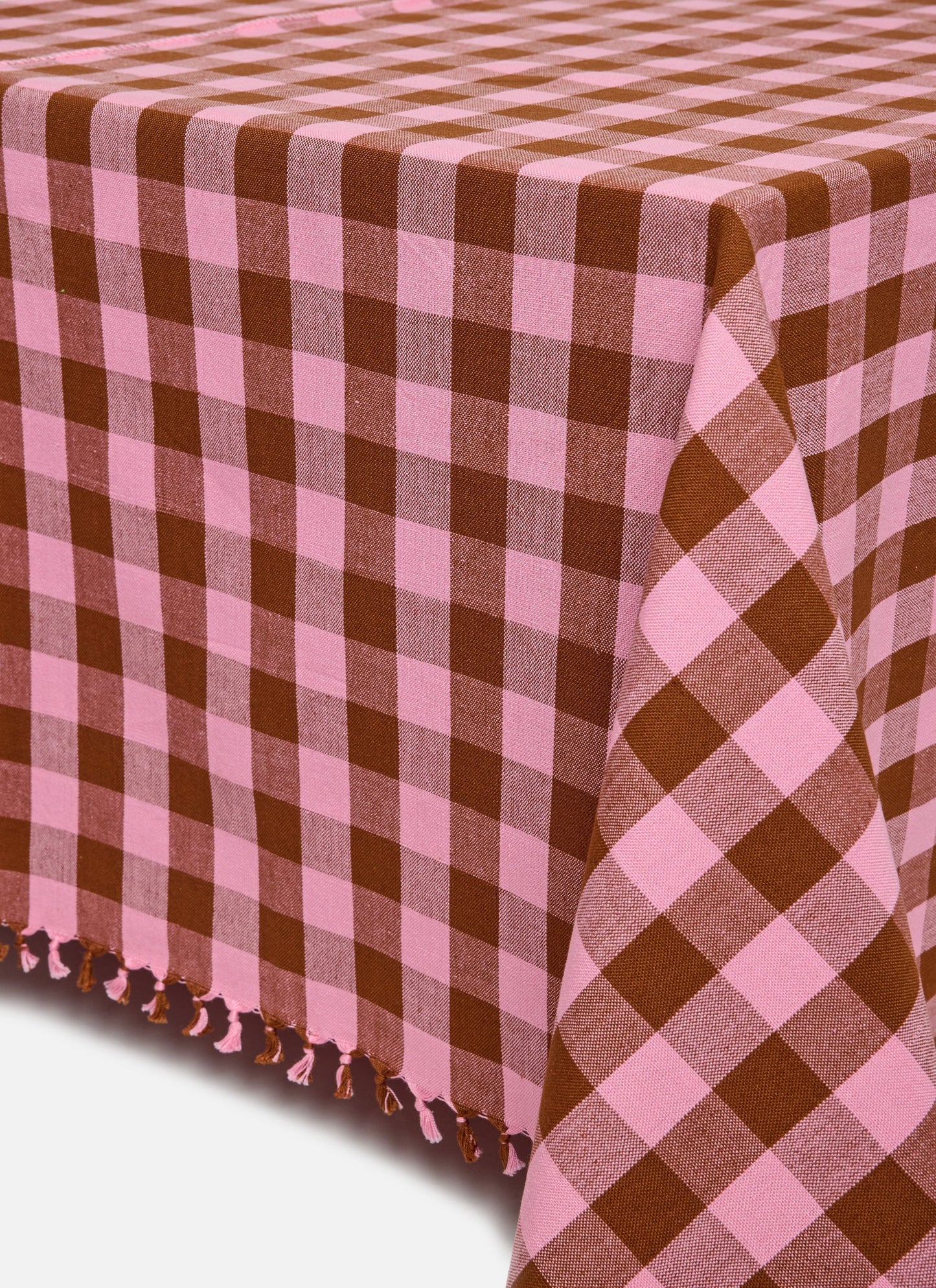 Gingham Candy Pink Tablecloth