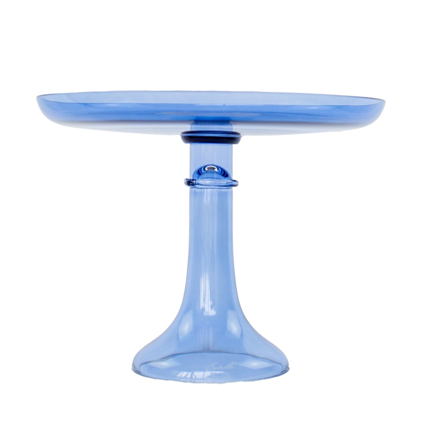 Cobalt Blue Glass Cake Stand