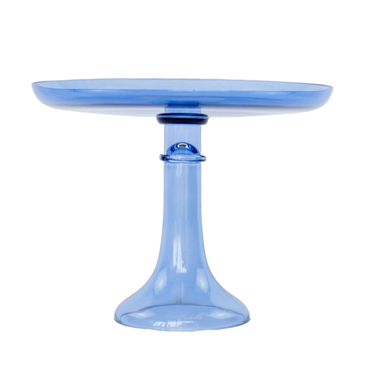 Cobalt Blue Glass Cake Stand