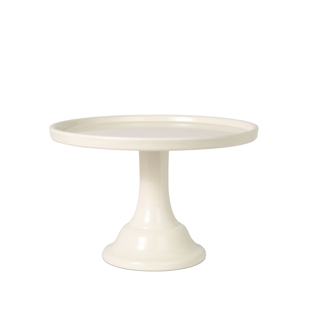 Small Linen White Melamine Cake Stand